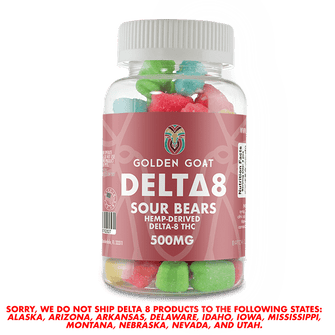 Delta 8 Gummies 500mg - Sour Gummy Bears