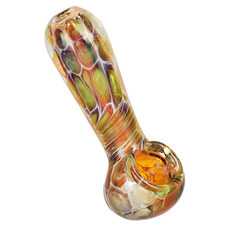 Golden Sea Turtle Shell Design Hand Pipe - 3.75"