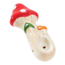 Wacky Bowlz Tri Mushroom Ceramic Pipe - 4"