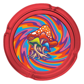 Fujima Trippy Mushroom Glass Ashtray - 6.25"