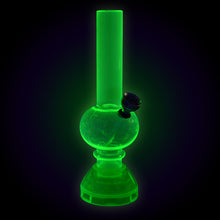 Mini Acrylic Water Pipe w/ Grinder Base- 6.75" / Colors Vary