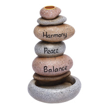 Fujima Meditation Stacked Stones Backflow Incense Burner - 7"