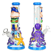 Under The Sea 3D Painted Beaker Water Pipe - 10"/14mm F