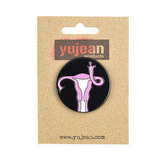 Scary Uterus Enamel Pin - 1.5"