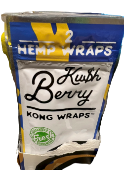 Kong Hemp Organic Herbal Wraps Kush Blueberry Flavor (5 Cnt 2 Per Pack)