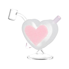 Heart Sparkles Glass Mini Rig - 4.5" / 10mm F / Colors Vary