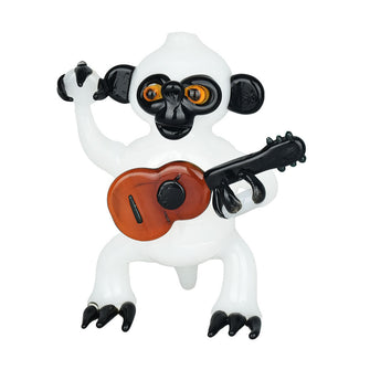 Monkey with Guitar Hand Pipe - 4.75"