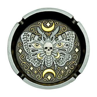 Death's-head Hawkmoth Hand-Painted Ashtray - 4.25"