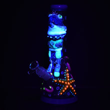 Under The Sea 3D Painted Beaker Water Pipe - 10"/14mm F
