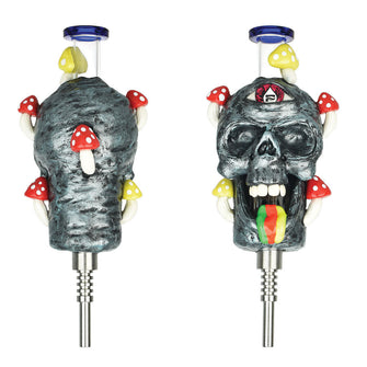 Pulsar Rainbow Puking Skull Vapor Vessel w/ Ti Tip - 8.75"