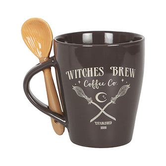 Witch's Brew Coffee Co Mug w/ Ceramic Spoon - 10oz