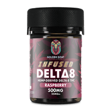 Infused Delta-8 Gummies, 500mg – Raspberry, 20ct