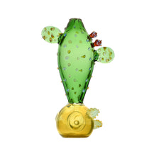 Prickly Pear Cactus Glass Hand Pipe - 5"