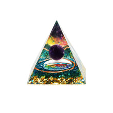 Purple Globe Orgonite Pyramid - 2.5"