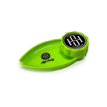 High Society | Mini Rolling Tray Grinder Combo - Neon Green