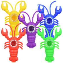 Creepin' Crawfish Silicone Hand Pipe - 4.5" / Assorted Colors 5 pcs