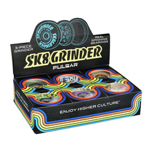 Pulsar SK8 Grinder | 3pc | 2.2"| Swirl Colors | 6pc Display