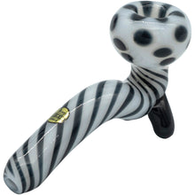 LA Pipes Bone White Sitting Sherlock Glass Pipe