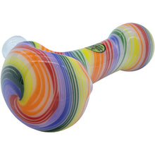 LA Pipes Rainbow Spirals Glass Pipe on White