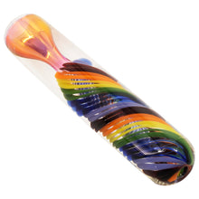 LA Pipes "Twisted Rainbow" Fumed Glass Chillum