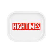 High Times x Pulsar Mini Metal Rolling Tray w/ Lid - White Logo / 7"x5.5"