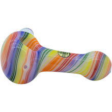LA Pipes Rainbow Spirals Glass Pipe on White