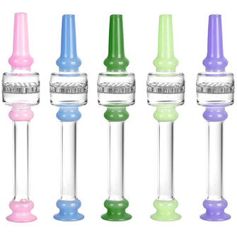 Honeycomb Dab Straw w/ Color Accents - 5.5"/Colors Vary