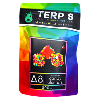 Organic Full Spectrum Delta-8 Infused Candy Clusters [10-Pack  //  500mg]