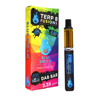 2.25g Blue Dream THC-P + Delta-8 Live Resin Disposable Dab Bar  //  Terp 8 FUSIONS