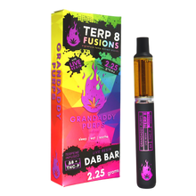 2.25g Grandaddy Purps THC-P + Delta-8 Live Resin Disposable Dab Bar  //  Terp 8 FUSIONS