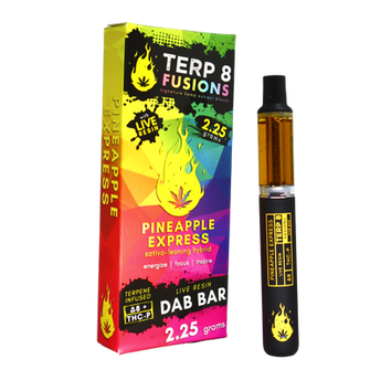 2.25g Pineapple Express THC-P + Delta-8 Live Resin Disposable Dab Bar  //  Terp 8 FUSIONS