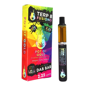 2.25g Pot of Gold THC-P + Delta-8 Live Resin Disposable Dab Bar  //  Terp 8 FUSIONS
