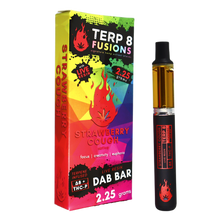 2.25g Strawberry Cough THC-P + Delta-8 Live Resin Disposable Dab Bar  //  Terp 8 FUSIONS