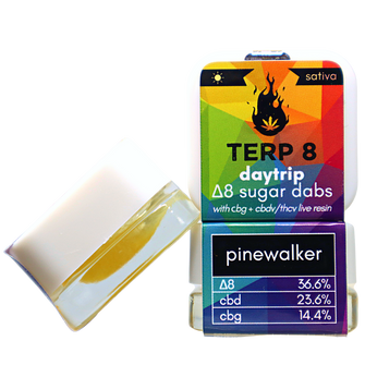 CBDv/THCv Live Resin Delta-8 DAYTRIP Sugar Dab - PINEWALKER [1 gram]