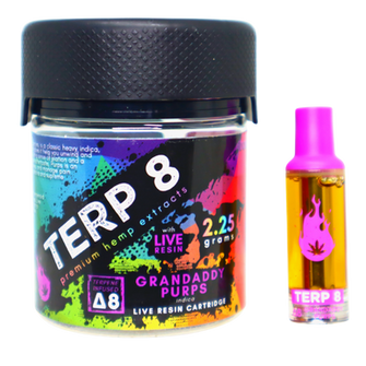 2.25-Gram Grandaddy Purps Delta-8 Live Resin Cartridge