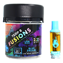 2.25g Blue Dream THC-P + Delta-8 Live Resin Cartridge //  Terp 8 FUSIONS