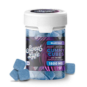 Vegan Gummies 1500MG D8+HHC+THCP - Bag - Blue Raz