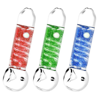 Sparkle Coil Glycerin Hand Pipe - 5" / Colors Vary