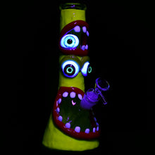 Maniacal Monster 3D Painted Beaker Water Pipe - 10" / Designs Vary