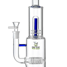 1Stop Glass 13” Thick Glass 2 Perc Bong w/ UFO Perc & Barrel Inline Perc