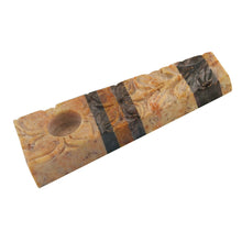 Multicolor Striped Stone Pipe