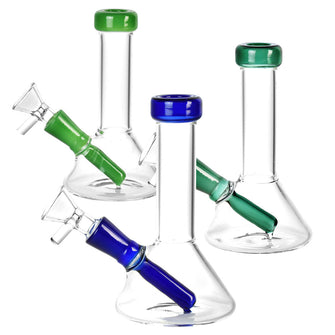 Conical Beaker Mini Water Pipe - 5.25"/14mm F/Colors Vary