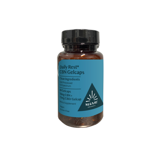 CBN+CBD Daily Rest* Gelcaps - 60ct bottle 10mg+15mg (1500mg/bottle)