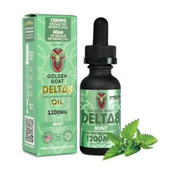 Delta-8 Oil, 1200mg – Mint – 30ml, 1oz.