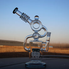 Approx. 11.5" Recycler Style Water Pipe w/ Dual Percs