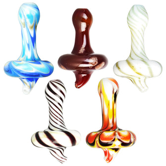 Corkscrew Swirl Nipple Carb Cap - 30mm / Colors Vary