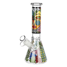 Abstract Art Beaker Water Pipe - 9.75"/14mm F/Designs Vary