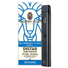 Delta-8 THC Vape Device, 2000mg, Rechargeable/Disposable - Blueberry Kush