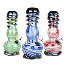 Phunky Fumed Striped Soft Glass Water Pipe - 8.5" / Colors Vary