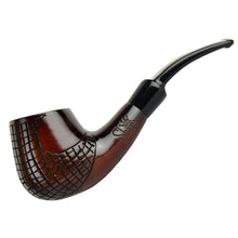 Pulsar Shire Pipes Engraved Brandy Cherry Tobacco Pipe - 5.5â€ / Figured Wood